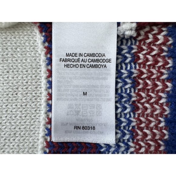 NWT Lucky Brand Aztec Cardigan Sweater Tofu Medium Southwestern $149.50 New - Picture 7 of 12